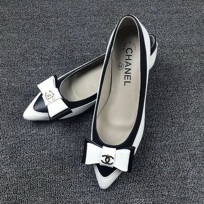 CHANEL Shallow mouth flat shoes Women--138